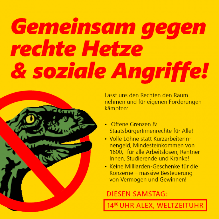 Nein zu rechten Verschwörungsmythen! Kampf der Abwälzung der Krise auf die ArbeiterInnenklasse!