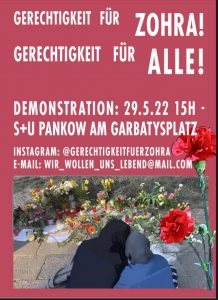 Gerechtigkeit für Zohra! Gerechtigkeit für Alle! @ Berlin, Garbatysplatz