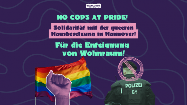 Solidarität mit der queeren Hausbesetzung in Hannover! Für die Enteignung von Wohnraum!